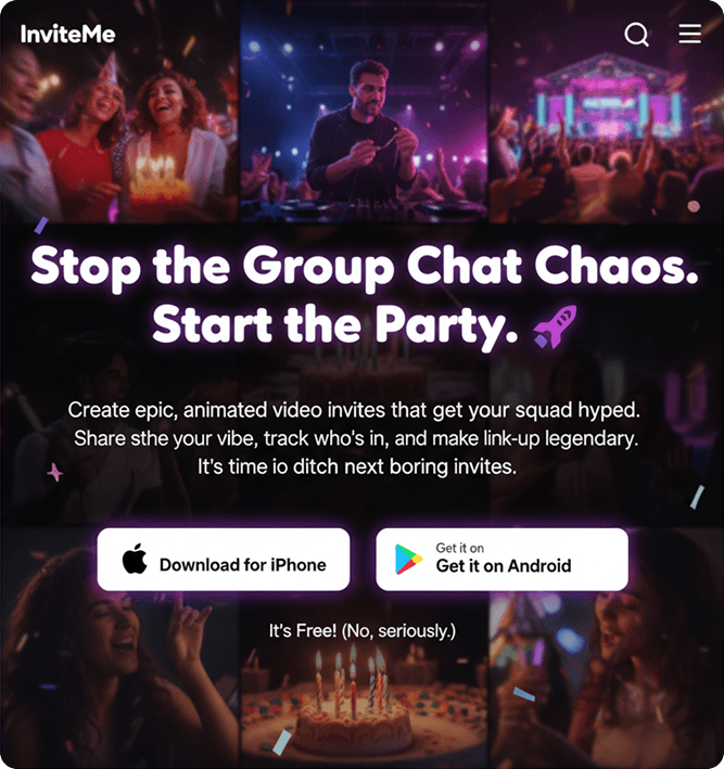 InviteMe App Screenshot 2